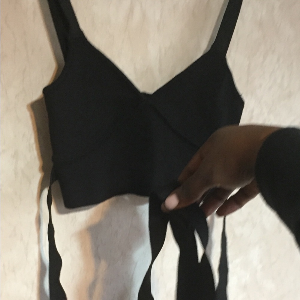 Zara strappy wrap crop top